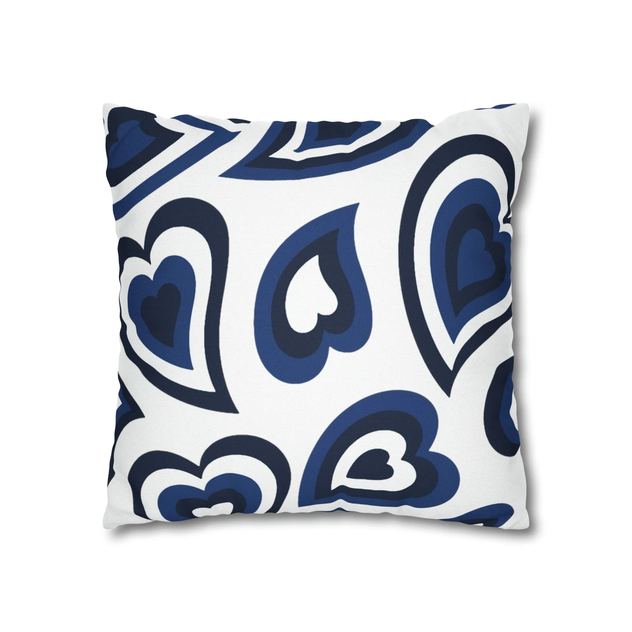 Retro Heart Pillow - Navy & White, Heart Pillow, Hearts, Valentine's Day, Penn State, Bed Party Pillow, Sleepaway Camp Pillow, We Are